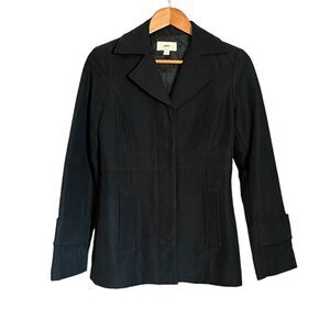 Merona black button up light weight‎ coat. Size xs